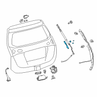 OEM 2013 Toyota RAV4 Lift Cylinder Lower Bracket Diagram - 68903-42011