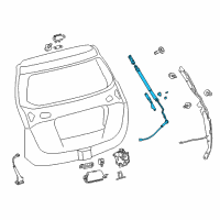 OEM 2016 Toyota RAV4 Lift Cylinder Diagram - 68910-49055