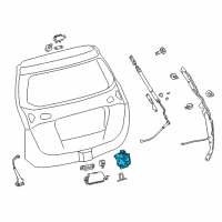 OEM 2017 Toyota RAV4 Lock Assembly Diagram - 69350-0R020
