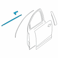 OEM Chevrolet Caprice Molding, Front Side Door Window Belt Outer Reveal Diagram - 92277513