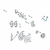 OEM 2022 Kia Telluride Rear Wheel Hose Left Diagram - 58737S2000