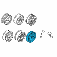 OEM 1999 Mercury Mystique Wheel, Alloy Diagram - F8RZ-1007-FA