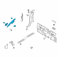 OEM 2018 Ford F-250 Super Duty Weatherstrip Pillar Trim Diagram - JC3Z-2503599-BE