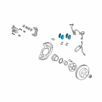 OEM 2007 Toyota Highlander Front Pads Diagram - 04465-48100