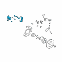 OEM 2008 Lexus RX400h Front Passenger Disc Brake Cylinder Assembly Diagram - 47730-48140