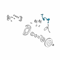 OEM 2007 Toyota Highlander Front Speed Sensor Diagram - 89542-48030