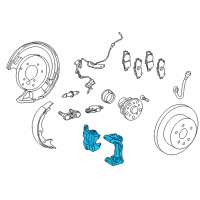 OEM 2017 Lexus RC200t Rear Passenger Disc Brake Cylinder Assembly Diagram - 47830-30350