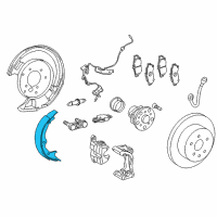 OEM Lexus RC300 Shoe Assembly, Parking Brake Diagram - 46530-30040