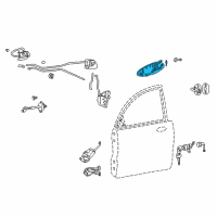 OEM 2004 Kia Optima Front Door Outside Handle Assembly, Left Diagram - 826503C021XX