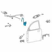 OEM 2002 Kia Optima Front Door Latch Assembly, Right Diagram - 813203C001