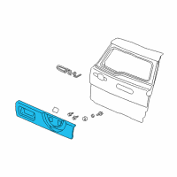 OEM 2005 Honda CR-V Garnish Assy., Tailgate (Lower) *NH674P* (COSMIC GRAY PEARL) Diagram - 74890-S9A-931ZG