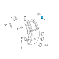 OEM 1999 GMC Jimmy Rear Side Door Latch Assembly *Marked Print Diagram - 15768705