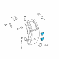 OEM 2000 GMC Sonoma Hinge Kit, Rear Side Door(Body Side) Upper Diagram - 15025788