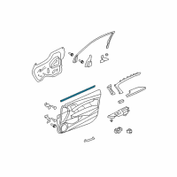 OEM 2008 Honda Accord Weatherstrip, R. FR. Door (Inner) Diagram - 72335-TE0-A01