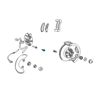 OEM Ford Explorer Sport Trac Caliper Support Mount Bolt Diagram - F8VZ-2B296-AA