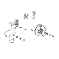 OEM 1998 Ford Ranger Caliper Mount Pin Diagram - 3L2Z-2B296-AA