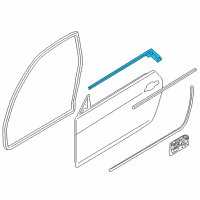 OEM BMW 135i Channel Sealing, Inside, Door, Front Right Diagram - 51-33-7-164-940