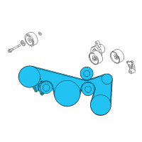 OEM Nissan Murano Fan & Alternator Belt Diagram - 11720-JA10B