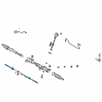 OEM 2003 Toyota Corolla Inner Tie Rod Diagram - 45503-09400