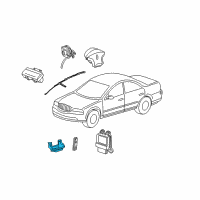 OEM 2003 Lincoln LS Side Sensor Diagram - 6W4Z-14B345-BB