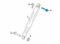 OEM Lincoln Town Car Shock Lower Bolt Diagram - -W506545-S439