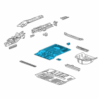 OEM Cadillac Rear Floor Pan Diagram - 84203794