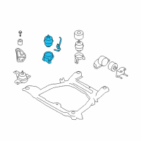 OEM 2009 Hyundai Santa Fe Bracket Assembly-Roll Stopper, Front Diagram - 21910-2B500