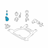OEM 2012 Hyundai Veracruz Engine Mounting Bracket Assembly Diagram - 21825-3J000