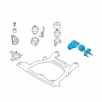 OEM Hyundai Veracruz Transaxle Mounting Bracket Assembly Diagram - 21830-3J600