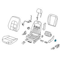 OEM 2017 Infiniti QX30 Seat Lumbar Switch Assembly Diagram - 87317-5DB0A