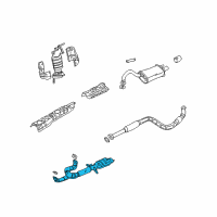 OEM 2004 Chrysler Sebring Front Exhaust Pipe Diagram - MN156193