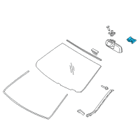 OEM 2012 Lexus IS350 Cover, Inner Rear View Mirror Stay Holder Diagram - 87834-53030