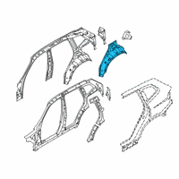 OEM 2022 BMW X4 Wheel Arch Outer Rear Left Diagram - 41-00-7-493-981