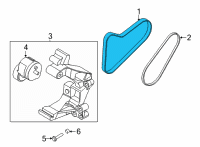 OEM Hyundai Santa Cruz RIBBED BELT-V Diagram - 25212-2S100