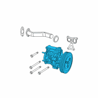 OEM Dodge Caliber Engine Cooling Water Pump Diagram - 4884784AC