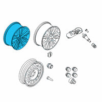 OEM 2016 Lincoln MKC Wheel, Alloy Diagram - EJ7Z-1007-J