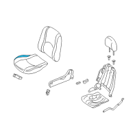 OEM 2007 Mercury Mariner Seat Cushion Pad Diagram - 5E6Z-78632A22-AC