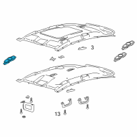 OEM Ford Escape Reading Lamp Assembly Diagram - CJ5Z-13776-FC