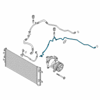 OEM BMW X1 A/C Liquid Line Hoses Diagram - 64536832952