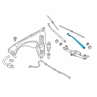 OEM 2019 BMW X4 Left Wiper Arm Diagram - 51-13-8-492-674