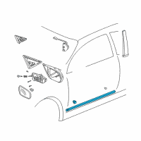 OEM 1996 Honda Civic Protector, L. FR. Door *NH583M* (VOGUE SILVER METALLIC) Diagram - 75322-S03-A11ZD