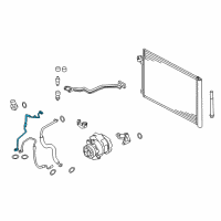 OEM 2009 BMW X5 Pressure Line, Condenser Double Pipe Diagram - 64-50-9-182-778