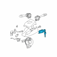 OEM 2005 Scion tC Ignition Lock Cylinder Diagram - 69057-21080