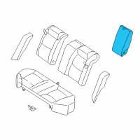 OEM 2001 Nissan Altima Rear Seat Armrest Assembly Diagram - 88700-9E571