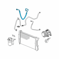 OEM 2008 Dodge Dakota Line-A/C Suction Diagram - 55056777AD