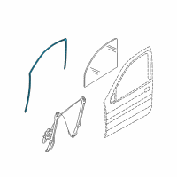 OEM 2010 BMW X6 Window Guide, Left Front Door Diagram - 51-33-7-310-315