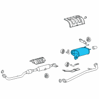 OEM 2012 Toyota Camry Rear Muffler Diagram - 17430-0V030