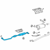OEM Toyota Avalon Front Pipe Diagram - 17410-0V110