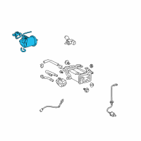 OEM 2004 Lexus LS430 Valve Set, Vacuum Control Diagram - 25804-50011