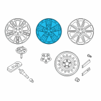 OEM 2015 Kia Soul EV Wheel Assembly-Aluminum Diagram - 52905B2320